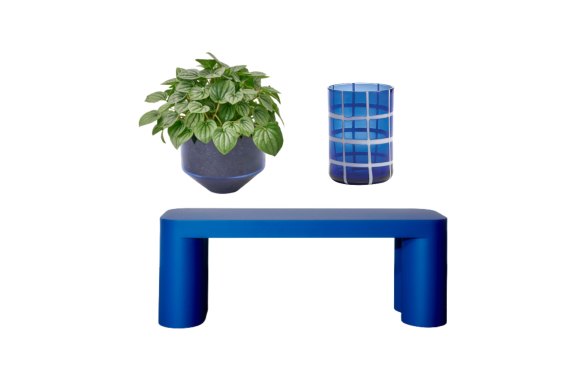 “Model Three” planter; “Twiddle” tumblers; “Hug” bench seat.