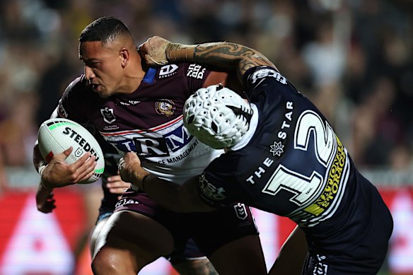 Manly forward Siosiua Taukeiaho.