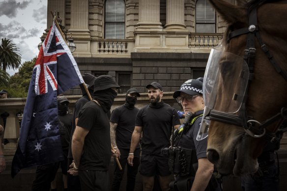 Neo-Nazis marched on Spring Street last Saturday.