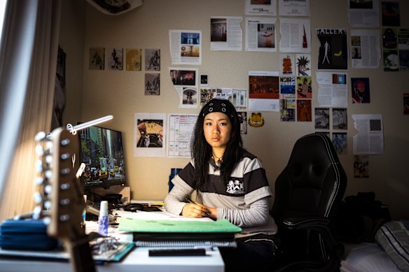 Caitlyn Trieu-Nguyen, a year 12 student at Canterbury Girls’ Secondary College, will sit her first VCE exam on Tuesday.