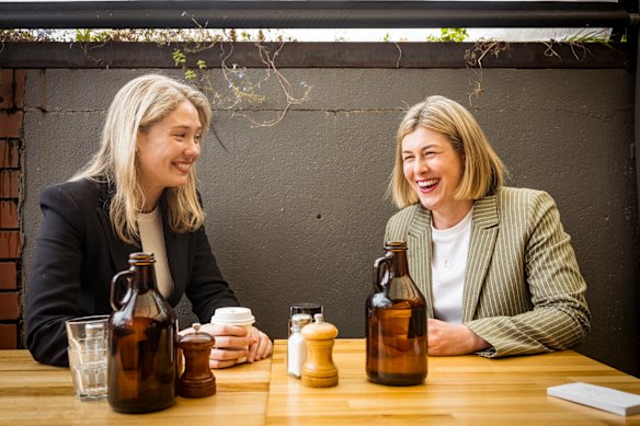 Newly endorsed candidate for Malvern Amelia Hamer and Opposition Leader Jess Wilson.