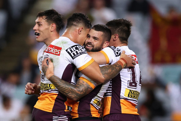 Adam Reynolds (centre) has been ruled out for the Broncos clash with the Cowboys because of a groin injury. 