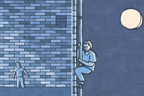 A few nights after cutting the bar on his cell window, Desic wriggled through and dropped to the ground. He then scaled the side of a jail maintenance room, where he stole bolt-cutters to cut a hole in the prison fence.