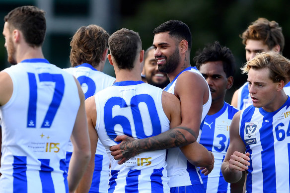 Tarryn Thomas played all four quarters in his VFL return.