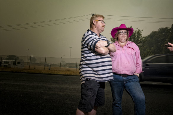 Shan and Rob Hutchings haven't seen their children for a week