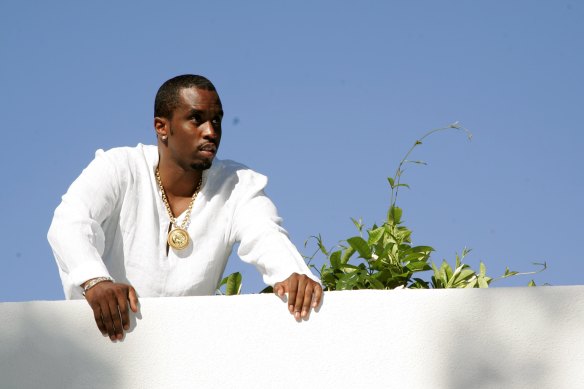 Diddy at one of his infamous white parties, in 2007.