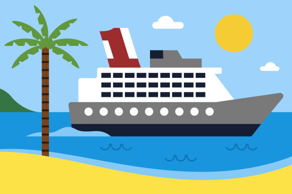 Consider what sort of cruise ship would suit you. Illustration: Greg Straight