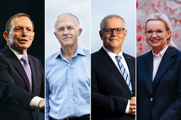 Tony Abbott, Malcolm Turnbull, Scott Morrison and Sussan Ley