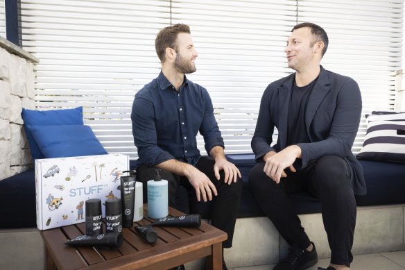 Hunter Johnson and STUFF investor Ian Thorpe.