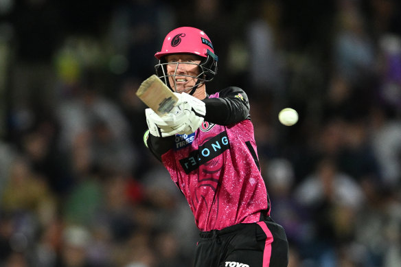 Jordan Silk bats for the Sixers.