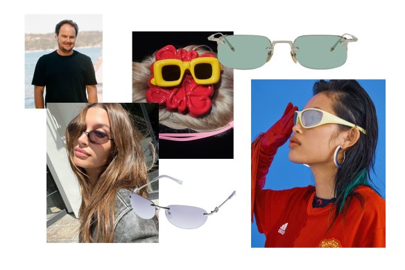 Eyewear designer Hamish Tame, top left, says we are seeing a “global shift to more playful, expressive styles.”