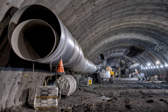 The first stages of the Metro Tunnel's State Library station.