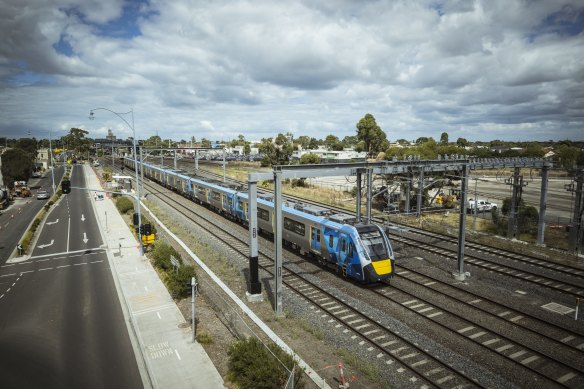 The train line that runs through Sunshine.