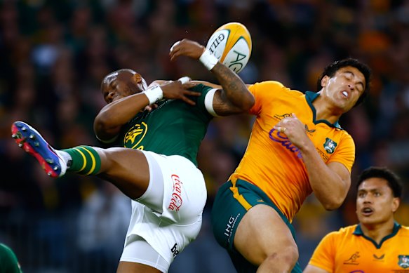 The aerial skill of Joseph-Aukuso Suaalii will be a weapon for the Wallabies.
