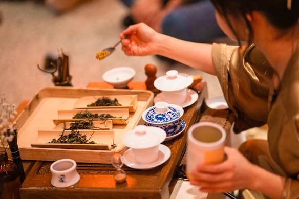 High-altitude grown teas are carefully prepared in a tea ceremony at Altitude Tea.