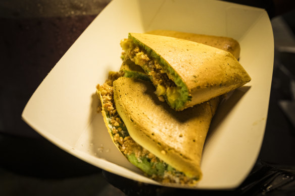 Pandan-flavoured apam balik at Apam Balik’s stall.