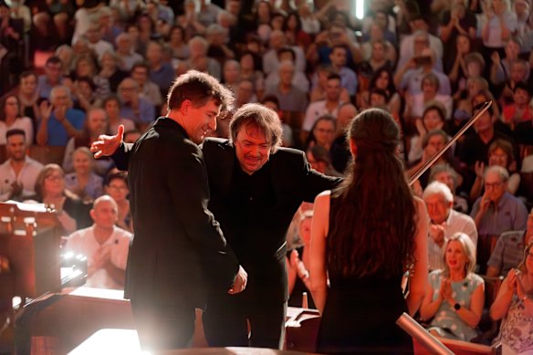 Violinist Sergej Krylov and pianist Konstantin Shamray perform at Toorak Synagogue on March 10 as part of the Live At Yours concert series.