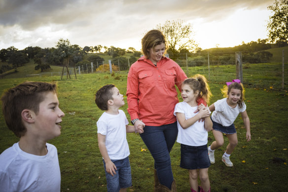 Michelle Zugaro is president of her local multiple births club. She’s pictured with her children Kevin, 10, Ryan and Lily, both 6, and Chelsea, 8.