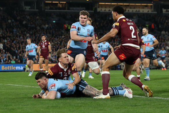 The bunker denied Bradman Best an Origin try on debut. 