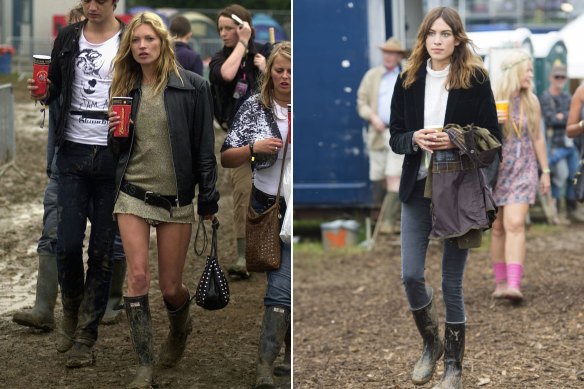 Kate Moss and Alexa Chung are regulars on the festival circuit.