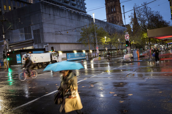 Melbourne woke up to a very wet first day of winter. 