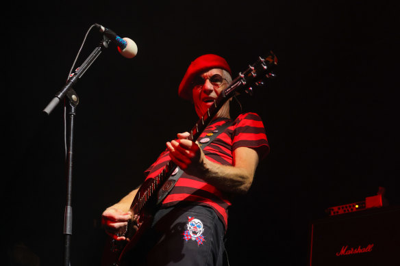 Damned if he does: Ian ‘Captain Sensible’ Burns performing in New Zealand last year.