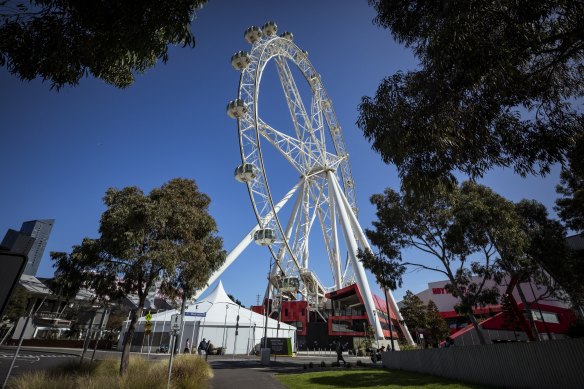 The Melbourne Star Observation Wheel on Monday.