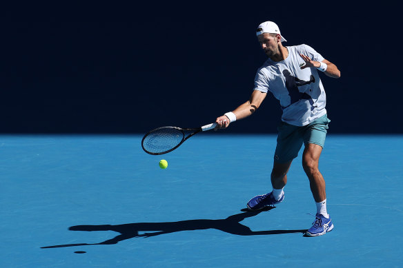 Djokovic returns to Melbourne Park’s centre court on Tuesday.