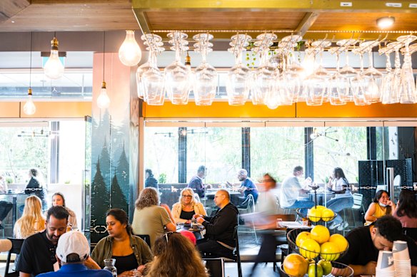 Inside the bustling Watton Street cafe.