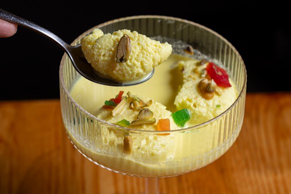 The rasmalai dessert transforms milk into magic.