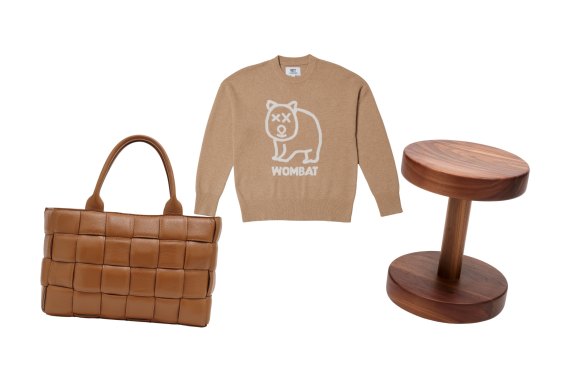 “Margot XL” tote;“Wombat” sweater; “Spula” stool.  