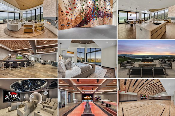 The Mountainhead house has 16 bathrooms, a bowling alley and an indoor basketball court.
