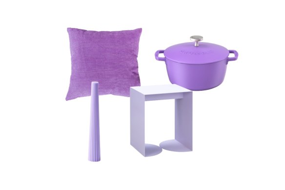 Cushion cover; Candl; “Baby” Dutch oven ; “Staple” side table.