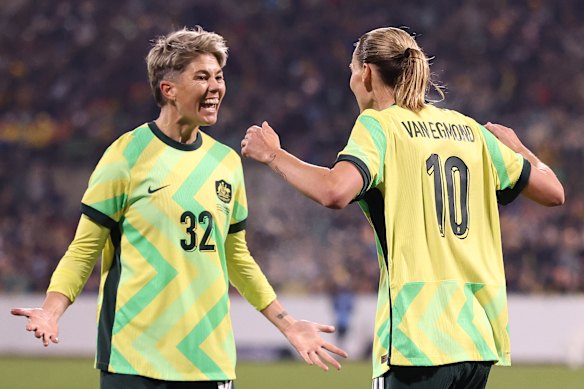 Michelle Heyman and Emily van Egmond.