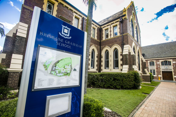 Brisbane Grammar School received $53 million in fees from parents last year and $12 million in state and federal funding.