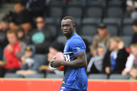 Hope: Majak Daw is expected to make his long-awaited comeback from injury despite a scare last week.