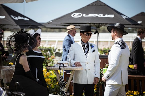 Punters at Flemington today.