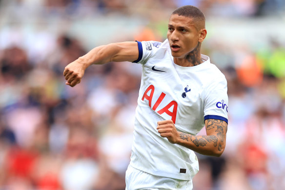 Richarlison celebrates his goal that ignited Tottenham Hotspur.