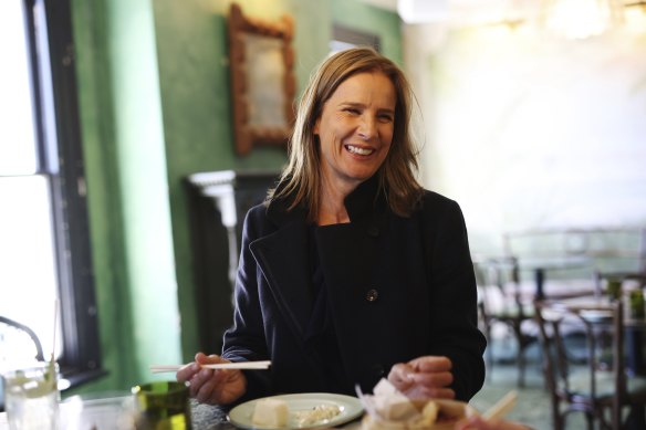 Rachel Griffiths photographed for the Lunch With column in 2021.