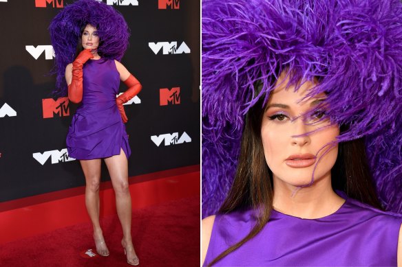 Grape expectations: Kacey Musgraves in Valentino haute couture at the MTV Video Music Awards in New York.