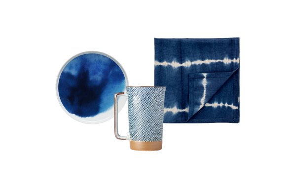 Marimekko “Saapaivakirja” plate; Made in Japan mug; Bloomingville “Gilbert” napkins.