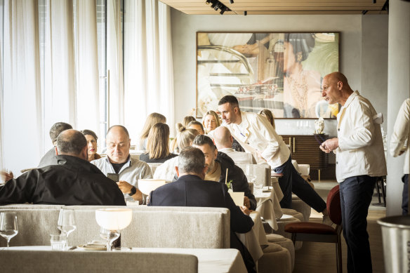 The interior at South Melbourne restaurant, Lucia.