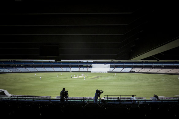 The MCG has sat empty - in the stands, anyway - since March.