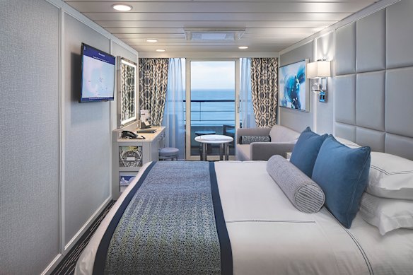 A stateroom on board the ship.