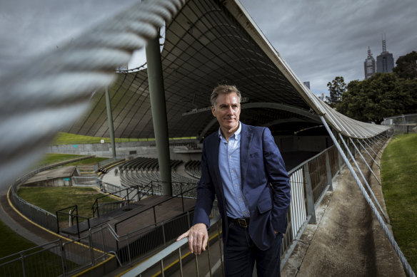 'You never lose the excitement': David Hobson at Sidney Myer Music Bowl where he will sing in Carols by Candlelight.