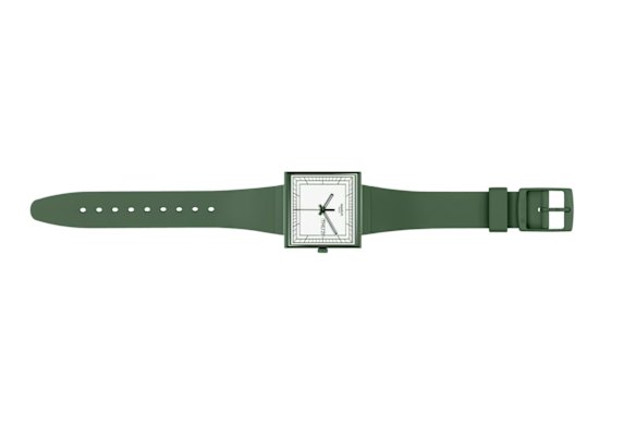 Swatch “Bioceramic” watch.