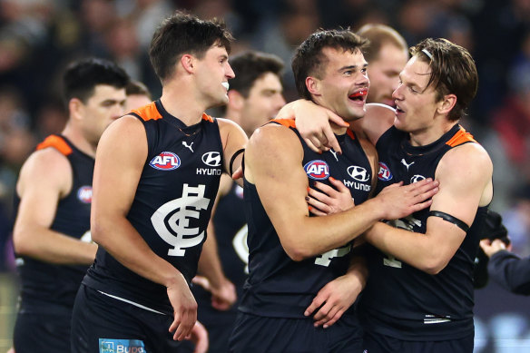 Lachlan Cowan celebrates