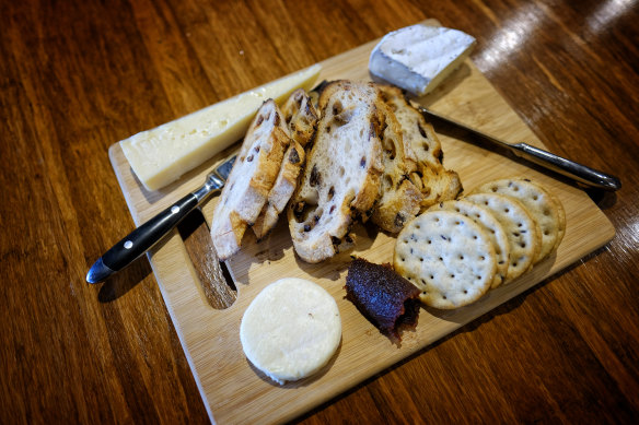 Cheddar from Wisconsin, Silver Wattle from Castlemaine’s Long Paddock and a triple-cream Brie from the Barossa at ReWine in the Queen Victoria Market.