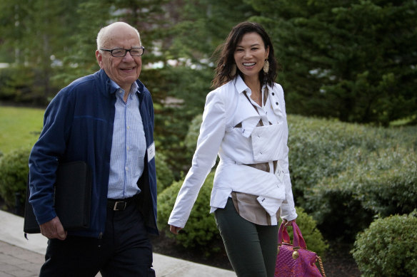 Rupert Murdoch and his third wife Wendi Deng in 2012.