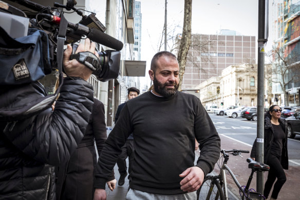 Nabil Maghnie outside court in 2019. He was shot dead in 2020.